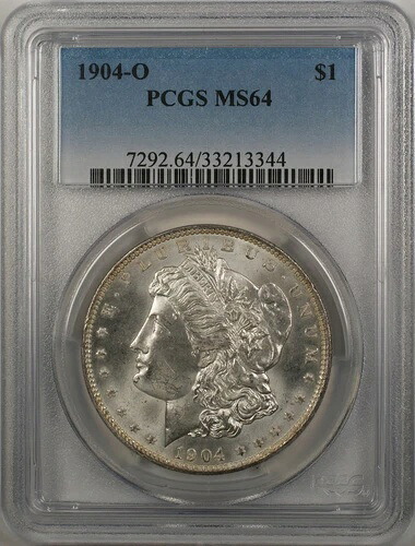 1904-O モルガン銀貨 1ドル硬貨 PCGS MS 64 (12-B)｜WORLD RESOURCE【KING店】