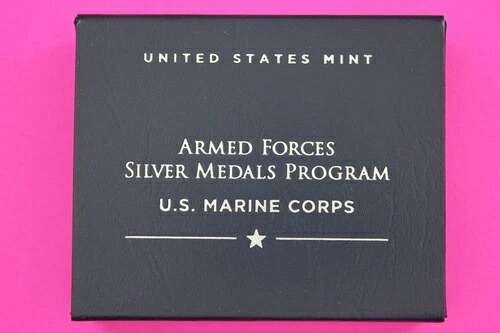 2022年 Gem BU 米国造幣局発行 海兵隊メダル 1オンス 銀貨 箱＆COA 6043｜WORLD RESOURCE【KING店】
