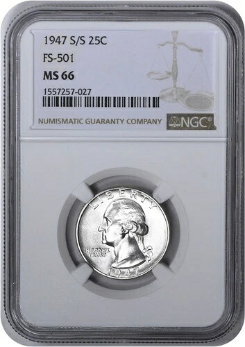 1947年春夏ワシントンクォーター FS-501 MS66 NGC|WORLD RESOURCE【KING店】