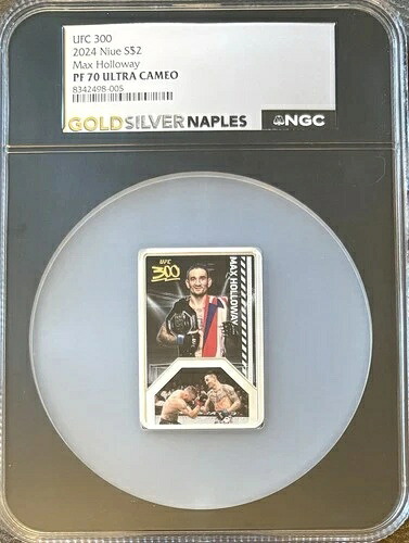 2024 1オンス シルバー UFC 300 マックス・ホロウェイ NGC PF70 ウルトラカメオ!