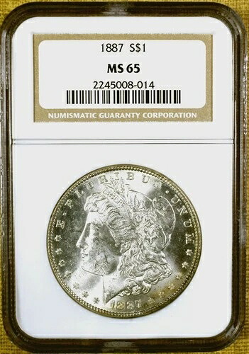 1887 NGC MS65 モルガン・ダラー