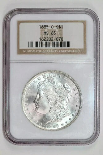 1885-O モルガン・ダラー NGC MS65