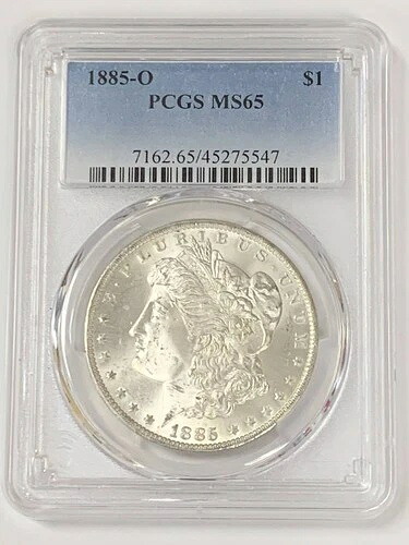 1885-O モルガン銀貨 PCGS MS-65