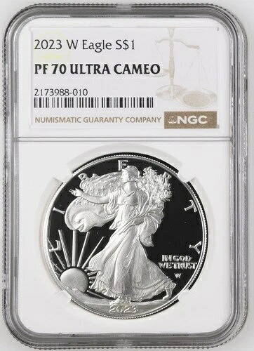 2023 W 地金 シルバー イーグル NGC PF-70 ウルトラカメオ