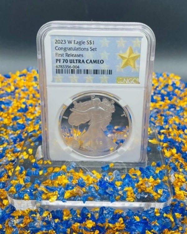 ミント！プルーフ 2023 W $1 シルバーイーグル FR NGC PF70 UC お祝いセット！433枚中1枚