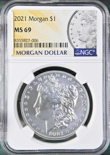 2021年 モルガン銀貨 NGC MS69 BX2021