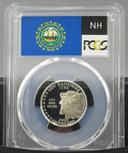 2000 S ニューハンプシャー シルバー PCGS PR 70 DCAM