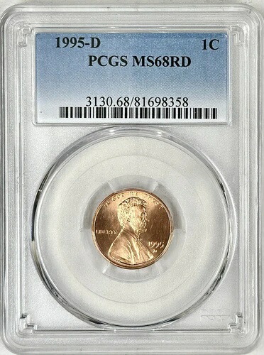 1995年 D リンカーン記念セント PCGS MS68RD 84,700円