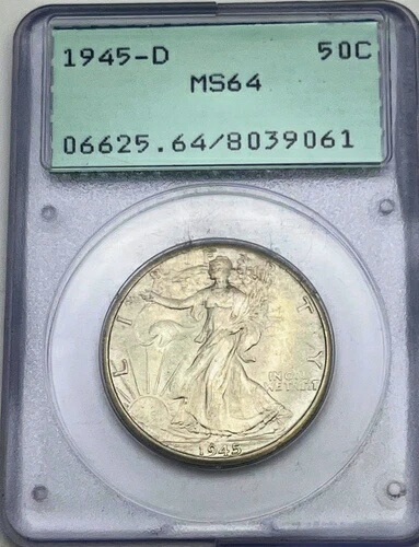 1945-D 50セントウォーキングリバティハーフダラー PCGS