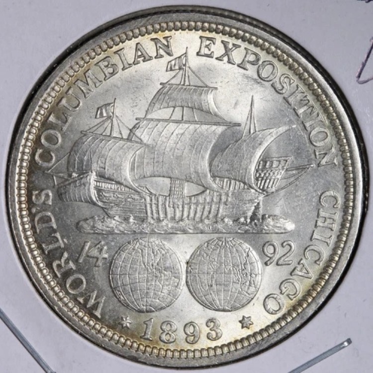 1893/93 RPD コロンビア万国博覧会 ハーフドル GEM BU *未流通 MS E327 WJCB|WORLD RESOURCE【KING店】