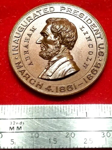 (Pgasteelers1) リンカーン大統領就任式/イーグル改訂版 1909年頃 - サイズ 32mm??