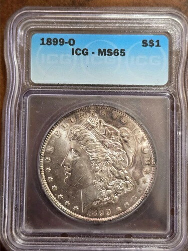 1899-O モルガン銀貨 - ICG MS65