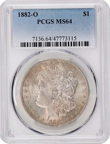 アメリカ シルバー モルガン 1ドル 1882-O PCGS: MS64 #C512