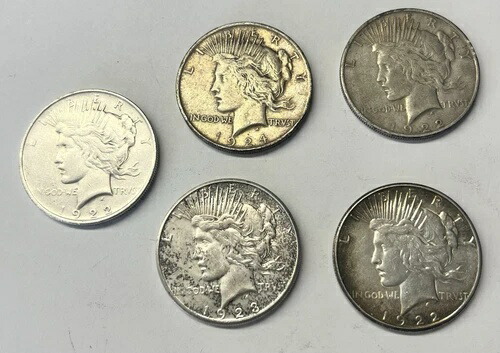 1922年/23年/24年 1ドル 平和ドル 5枚セット