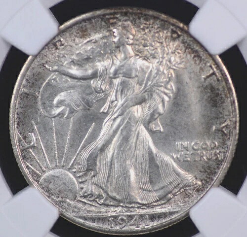 1941年 S ウォーキングリバティ ハーフダラー NGC MS 63 チョイスとお手頃価格のキーデート