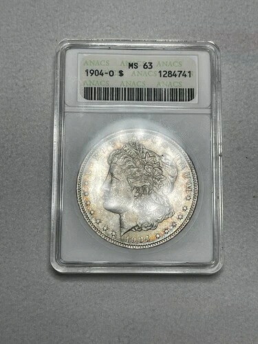 1904 0 1ドル モルガン・ダラー MS63 ANACS「ソープボックス」トーン