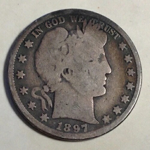1897 O US バーバー ハーフドル 50セント CD