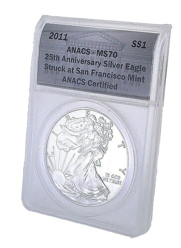 2011年 サウスアメリカン シルバーイーグル ANACS MS70 ファーストストライクグレード MS70 HGC2/112824