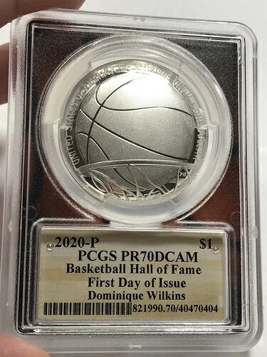 2020 P バスケットボール殿堂入り - ドミニク・ウィルキンス - PCGS PR70DCAM FDOI (#Mu43)