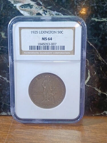 1925年 レキシントン記念銀貨 50セント硬貨 - NGC MS64