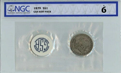 1879年 モルガン・ダラー GSA ソフトパック S$1 NGC G6|WORLD RESOURCE【KING店】
