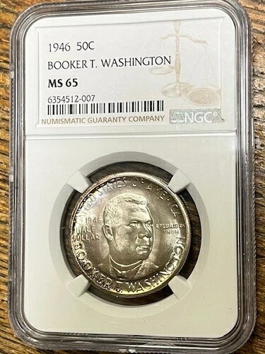 1946年 P BTW Commem 50c MS 65 NGC。素晴らしい外観 MS 66+++