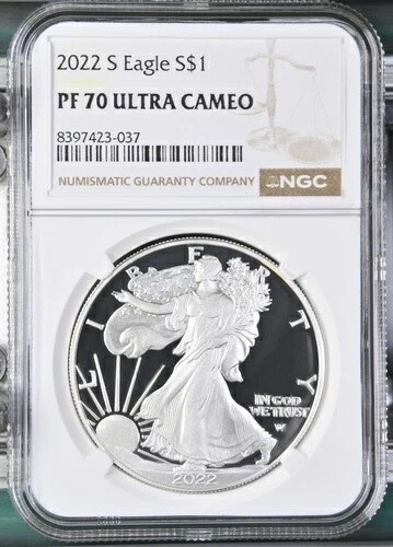 2022 S シルバー アメリカンイーグル NGC PF-70 ウルトラカメオ