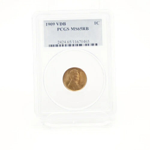 リンカーン・ウィート・ペニー 1セント - 1909 VDB - PCGS MS65 RB - レッドブラウン - 検証番号 11670465