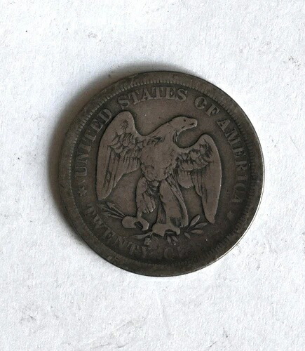 1875年 サンフランシスコ造幣局 20セント硬貨 90%銀貨