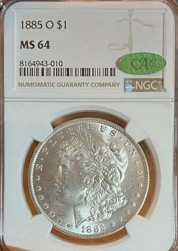 1885-O NGC & CAC MS64 モルガン銀貨