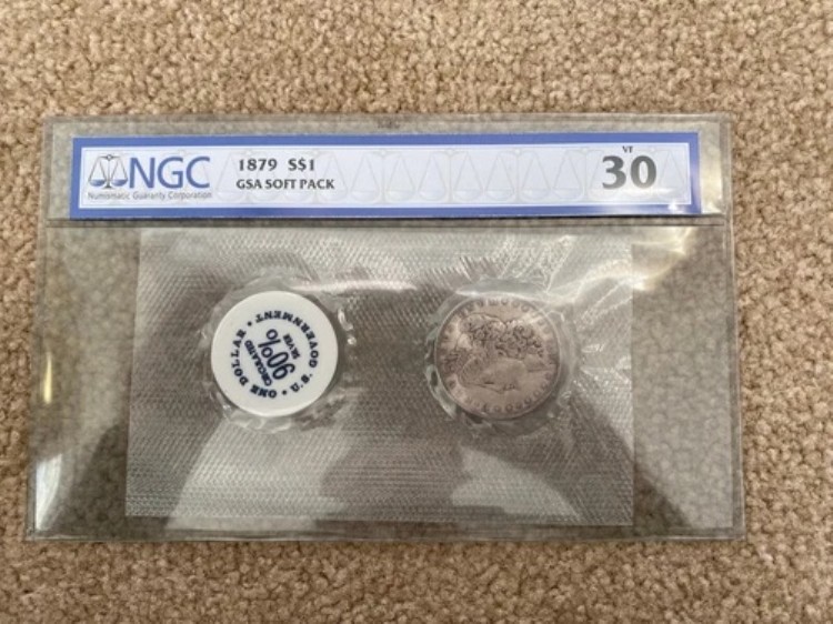 1879-P GSA ソフトパック モルガン銀貨 1ドル NGC VERY FINE 30 VF 30