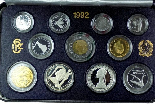 1992年 イタリア共和国 通年区分コイン FS #8048
