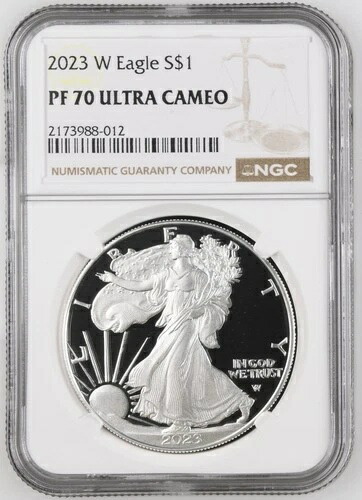 2023 W 地金 シルバー イーグル NGC PF-70 ウルトラカメオ 84,700円