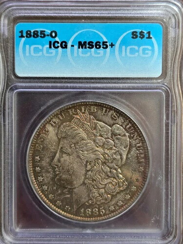 1885-O モルガン銀貨 - ICG MS65+