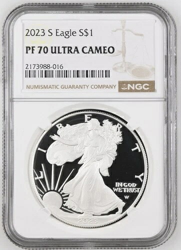 2023年 S 地金シルバーイーグル NGC PF-70 ウルトラカメオ