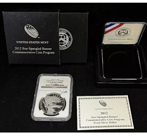 2012年 星条旗 シルバーダラー NGC PF70??完璧な品質??wt CoA & ボックス
