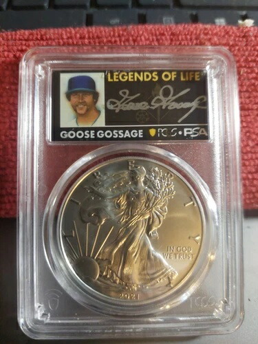 2021 P- アメリカン シルバー イーグル - PCGS - MS70 - T1 - 緊急発行 - グース ゴセージ