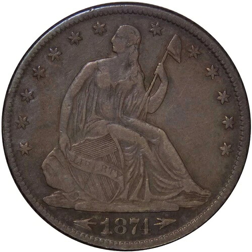 1874年 シーティングリバティハーフドル 平均流通詳細 90%銀貨｜WORLD RESOURCE【KING店】