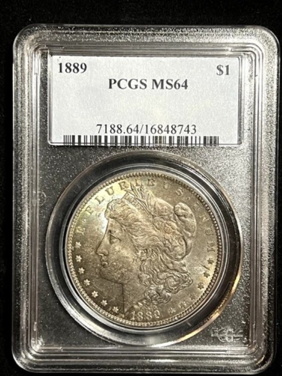 1889年 $1 PCGS MS64 1889年 モーガン シルバー ドル 素晴らしい色
