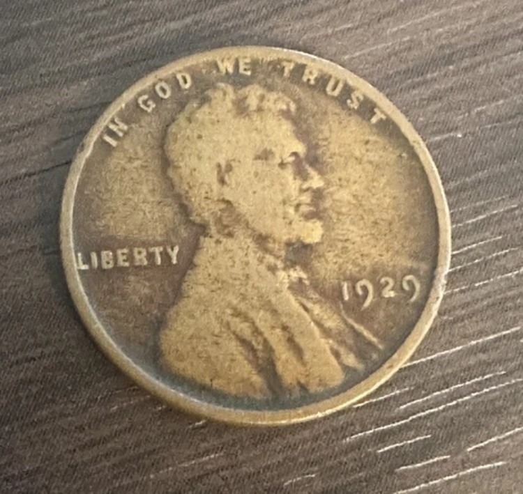 希少な1929年製ウィートペニー（ミントマークなし）