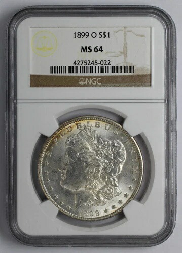 1899年 O モルガン銀貨 NGC MS 64
