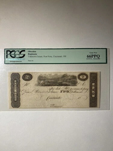 発行者不明 郵便手形 シンシナティ オハイオ $2 18__s 残り 宝石 新品 84,700円