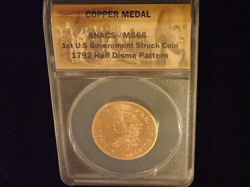 1792年 第1回政府鋳造コインメダル ANACS MS 66|WORLD RESOURCE【KING店】