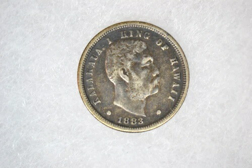 1883年ハワイダイム - オリジナルEF。素晴らしいコイン。 84,700円