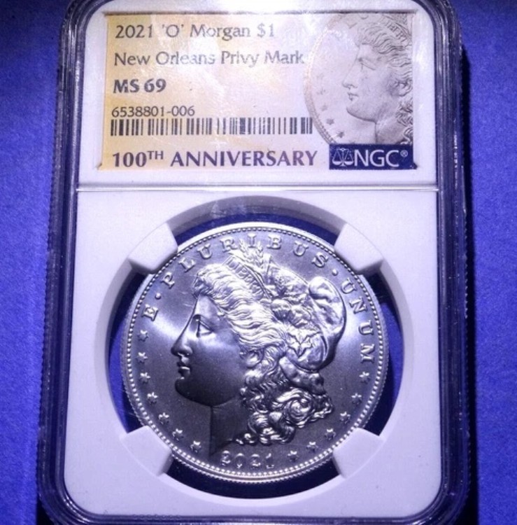 2021年「O」印モルガン・ダラー 100周年記念 NGC MS 69