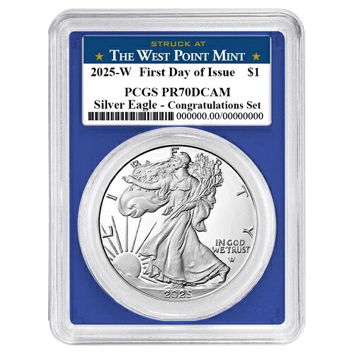 2025-W プルーフ $1 アメリカン シルバー イーグル コングラテーション セット PCGS PR70DCAM FDOI ...|WORLD RESOURCE【KING店】