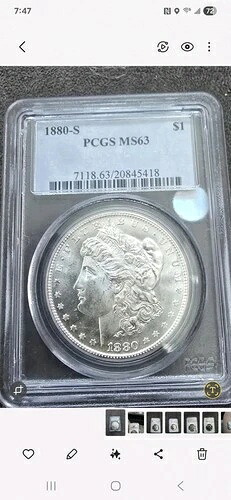 1880-S モルガン銀貨 1ドル - NGC MS63 - サンフランシスコ