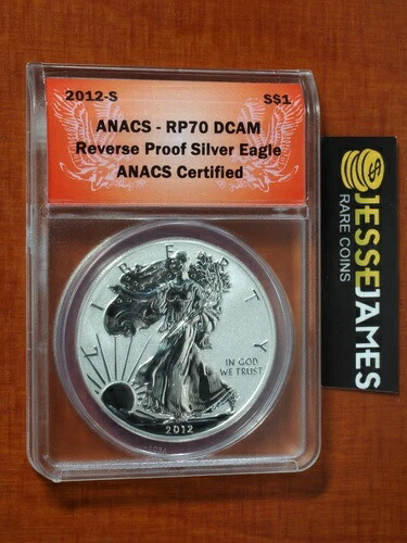 2012 S リバースプルーフ シルバーイーグル ANACS RP70 DCAM サンフランシスコセットより