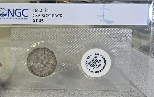 1880年 GSAソフトパック！NGC XF45 モルガン銀貨 84,700円