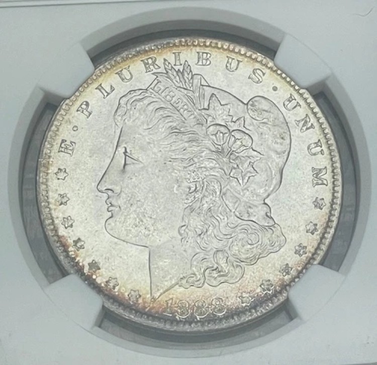 1888年 1ドル モルガン銀貨 NGC MS64